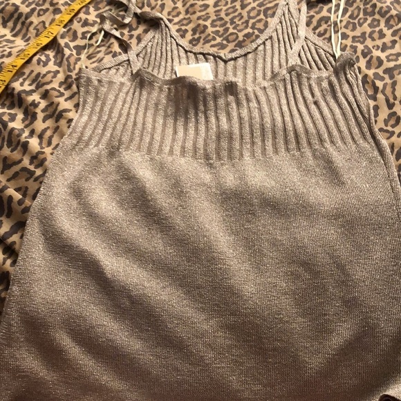 Micheal Kors size large gold v- neck camisole lightweight knit ribbed NWT - Picture 13 of 14